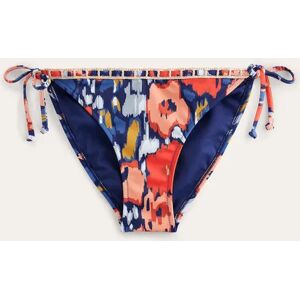 Crochet Trim Bikini Bottom Navy Women Boden  - Navy, Abstract Poppy - Female - Size: 20