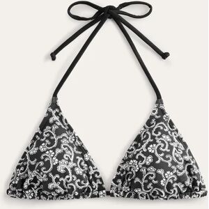 String Bikini Top Black Women Boden  - Nero, Swirl Sprig - Female - Size: 8