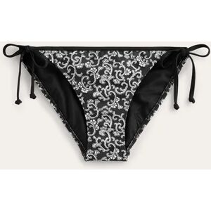 String Bikini Bottoms Black Women Boden  - Nero, Swirl Sprig - Female - Size: 16