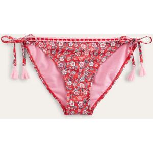 Crochet Trim Bikini Bottom Red Women Boden  - Poinsettia, Pansy Bloom - Female - Size: 18