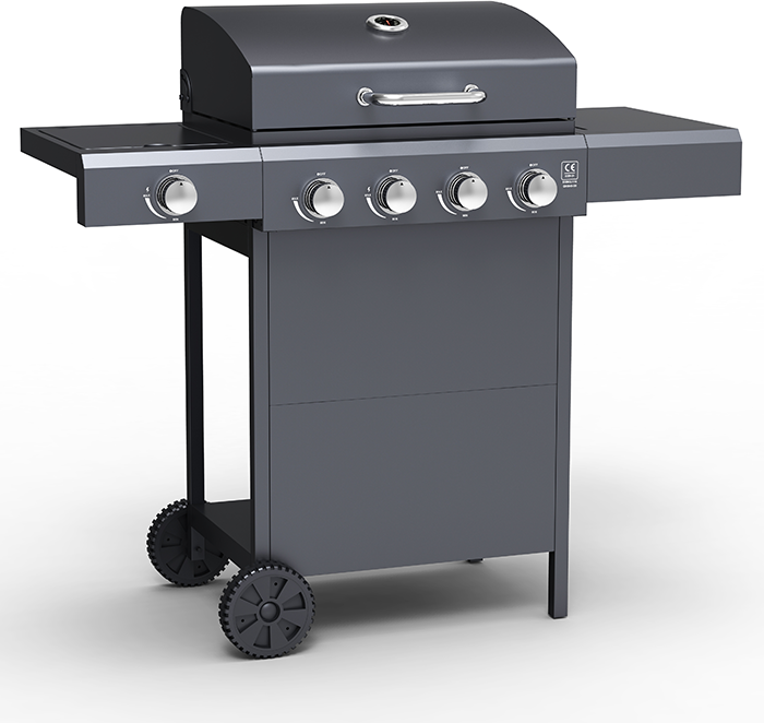 Embermann Grill Master 4 Burner Barbecue with Side Burner