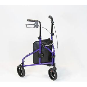 NRS Healthcare 3 Wheel Aluminium Rollator - Purple