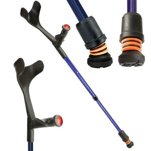 Flexyfoot Comfort Grip Open Cuff Crutch - Blue - Left