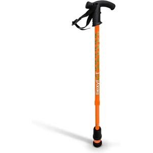 Flexyfoot Premium Derby Handle Walking Stick - Orange - Telescopic