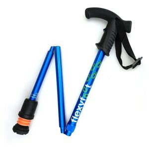 Flexyfoot Premium Derby Handle Walking Stick - Blue - Folding