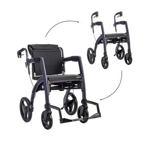 Rollz Motion 2 Rollator and Wheelchair in One - Small Size - Matt Black
