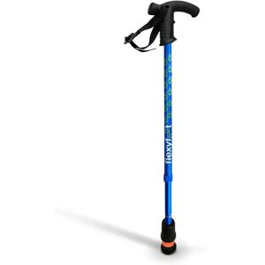 Flexyfoot Premium Derby Handle Walking Stick - Blue - Telescopic