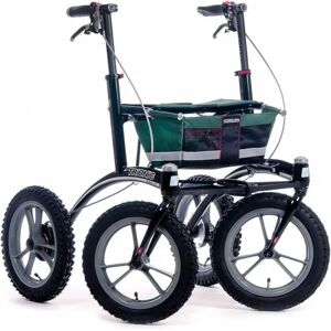 Trionic Rollator Walker - 14 Inch Wheels - Black_Green