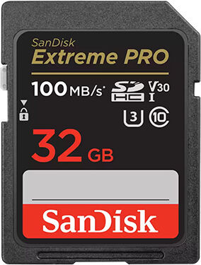 SanDisk 32GB Extreme Pro SDHC Memory Card 100MB/s UHS-I Class 10 U3 V30 with RescuePro Deluxe