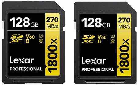 Lexar SD Pro Gold Series UHS-II 128GB V60 - TWIN PACK
