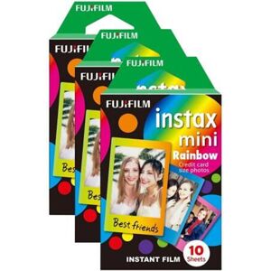 Fujifilm Instax Mini Instant Photo Film - Rainbow, 30 Shot Pack Fujifilm Instax Mini Instant Photo Film - Rainbow, 30 Shot Pack