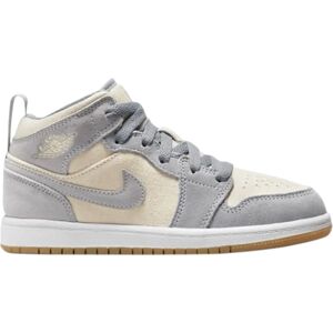 Nike Kids Jordan 1 Mid Se Coconut Milk Particle Grey (Ps) - Size: UK 10.5 - EU 28 - Size: UK 10.5 - EU 28 - - grey - Kids - Size: UK 10.5 - EU 28 - US 11C