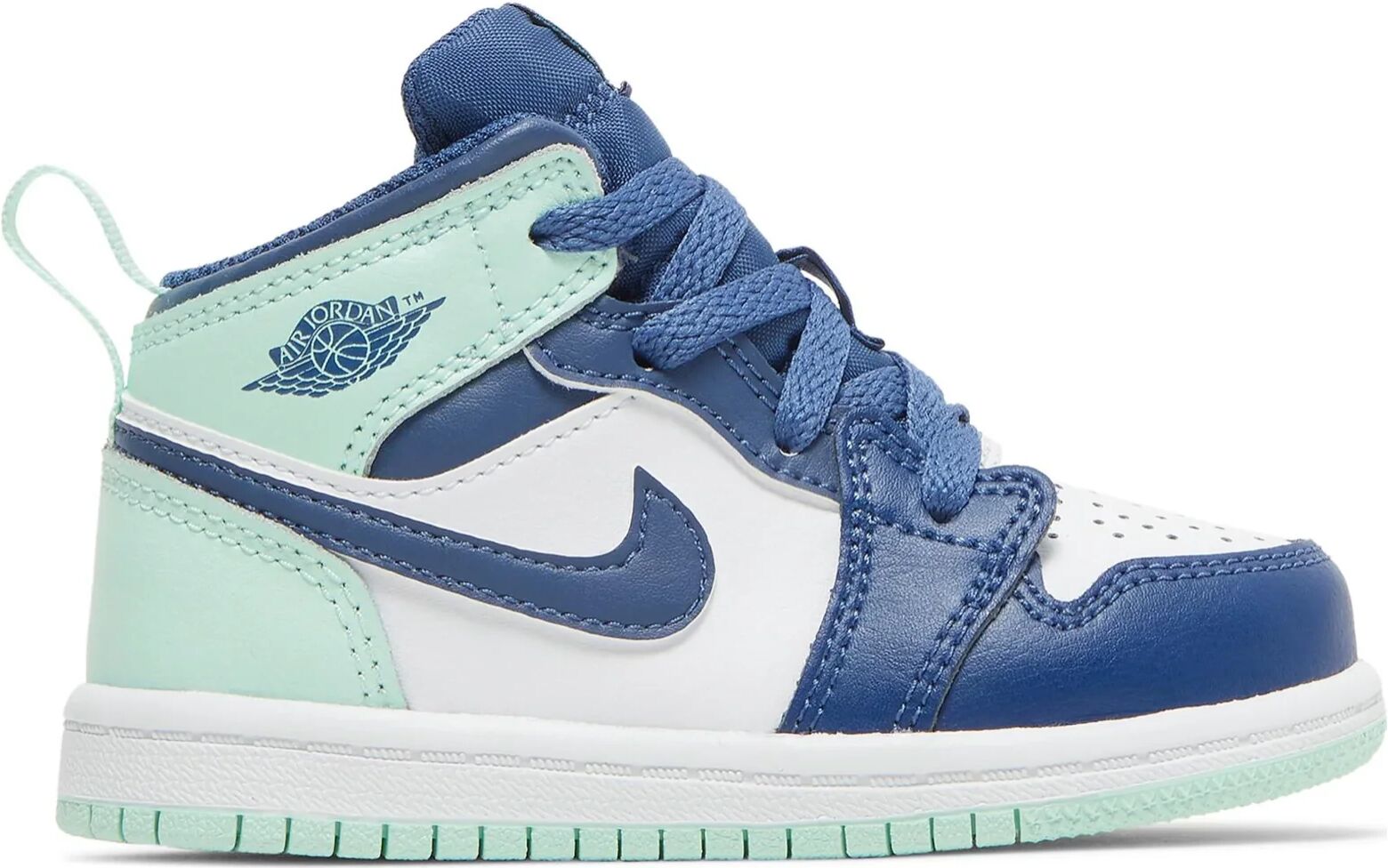 Nike Toddlers Jordan 1 Mid Mystic Navy Mint Foam (Td) - Size: UK 6.5K - EU 23.5 - - blue - Kids - Size: UK 6.5K - EU 23.5 - US 7C