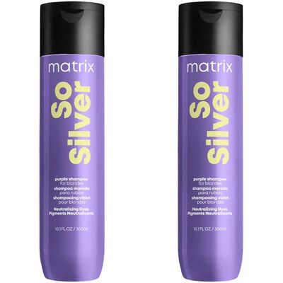 Matrix Total Results So Silver Purple Shampoo for Toning Blondes, Grey Matrix Total Results So Silver Purple Shampoo for Toning Blondes, Grey