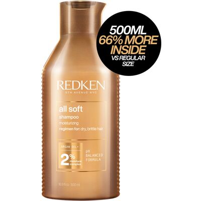 Redken All Soft Shampoo Dry, Brittle Hair - Shampoo Redken All Soft Shampoo Dry, Brittle Hair - Shampoo