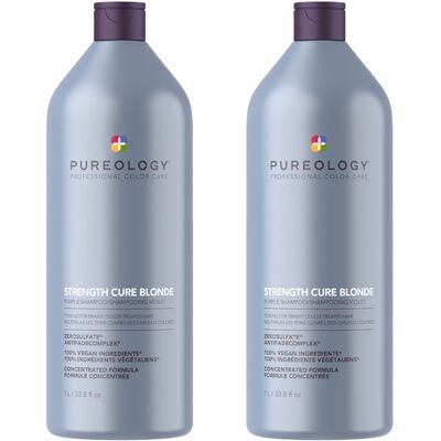 Pureology Strength Cure Blonde Shampoo 1000ml Double Worth £158 Pureology Strength Cure Blonde Shampoo 1000ml Double Worth £158