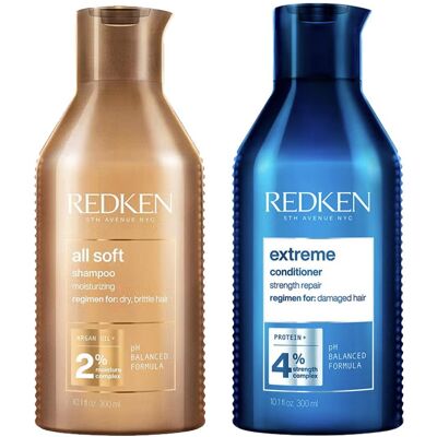 Redken All Soft Shampoo 300ml & Extreme Conditioner 300ml Duo Redken All Soft Shampoo 300ml & Extreme Conditioner 300ml Duo