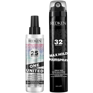 Redken One United Multi-Benefit Treatment 150ml & Max Hold Hairspray Redken One United Multi-Benefit Treatment 150ml & Max Hold Hairspray