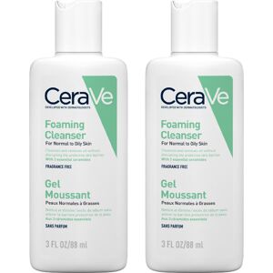 CeraVe Travel Size Foaming Cleanser for Oily Skin 88ml Double CeraVe Travel Size Foaming Cleanser for Oily Skin 88ml Double