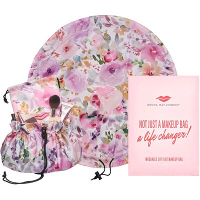 Donna May London Lay Flat Washable Makeup Bag Vintage Floral Donna May London Lay Flat Washable Makeup Bag Vintage Floral