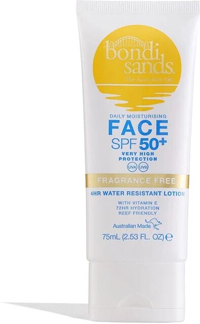 Bondi Sands SPF50+ Fragrance Free Face Sunscreen Lotion 75ml