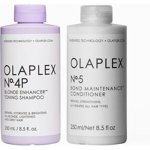 Olaplex No.4P Blonde Enhancer Toning Shampoo 250ml and No. 5 Bond Main