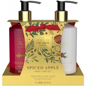 Scottish Fine Soaps Spiced Apple Hand Care Set Pump Bottles 2x300ml