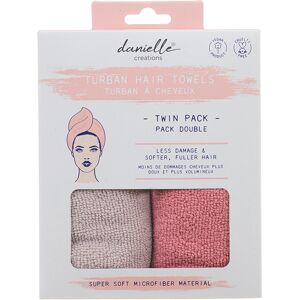 Upper Canada UK Turban Hair Towel 2PK-Grey & Pink