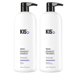 KIS KeraMoist Shampoo 1000ml and KeraMoist Treatment 1000ml Duo Supers