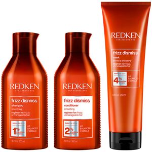 Redken Frizz Dismiss Shampoo 300ml, Conditioner 300ml & Mask 250ml Pac