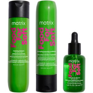 Matrix Food For Soft Hydrating Shampoo 300ml, Conditioner 300ml and Ha Matrix Food For Soft Hydrating Shampoo 300ml, Conditioner 300ml and Ha