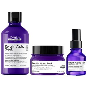 L'Oreal Professionnel L'Oréal Professionnel PACK Keratin Alpha Sleek Shampoo, Hair Mask & H L'Oreal Professionnel L'Oréal Professionnel PACK Keratin Alpha Sleek Shampoo, Hair Mask & H