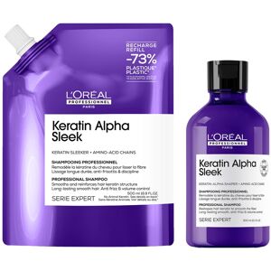 L'Oreal Professionnel L'Oréal Professionnel DUO Keratin Alpha Sleek Shampoo & Refill Pack B L'Oreal Professionnel L'Oréal Professionnel DUO Keratin Alpha Sleek Shampoo & Refill Pack B