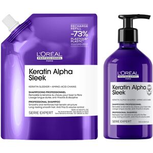 L'Oreal Professionnel L'Oréal Professionnel DUO Keratin Alpha Sleek 500ml Shampoo & Refill L'Oreal Professionnel L'Oréal Professionnel DUO Keratin Alpha Sleek 500ml Shampoo & Refill