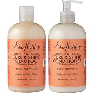 Shea Moisture Coconut and Hibiscus Curl & Shine Shampoo and Conditione Shea Moisture Coconut and Hibiscus Curl & Shine Shampoo and Conditione