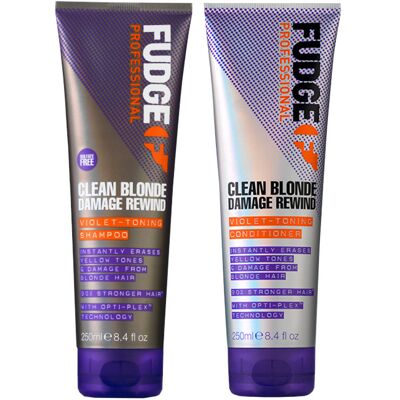 Fudge Clean Blonde Damage Rewind Purple Violet Toning & Repair Shampoo Fudge Clean Blonde Damage Rewind Purple Violet Toning & Repair Shampoo