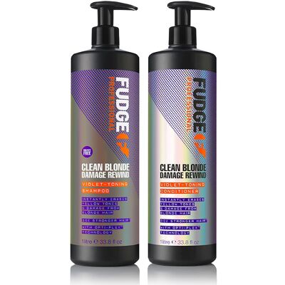 Fudge Clean Blonde Damage Rewind Purple Violet Toning & Repair Shampoo Fudge Clean Blonde Damage Rewind Purple Violet Toning & Repair Shampoo