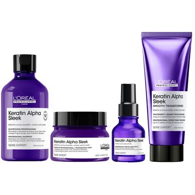 L'Oreal Professionnel L'Oréal Professionnel PACK Keratin Alpha Sleek Shampoo, Hair Mask, Ha L'Oreal Professionnel L'Oréal Professionnel PACK Keratin Alpha Sleek Shampoo, Hair Mask, Ha