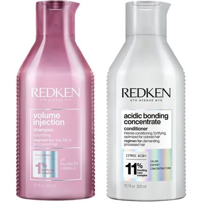 Redken Volume Injection Shampoo 300ml & Acidic Bonding Concentrate Con Redken Volume Injection Shampoo 300ml & Acidic Bonding Concentrate Con