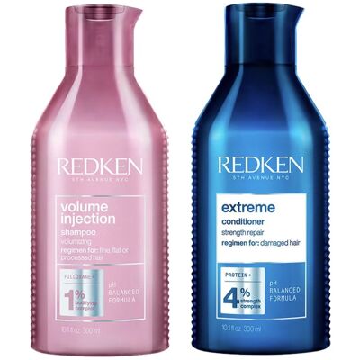 Redken Volume Injection Shampoo 300ml & Extreme Conditioner 300ml Redken Volume Injection Shampoo 300ml & Extreme Conditioner 300ml