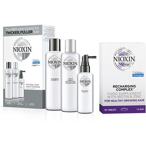 Nioxin 3-Part System Kit 1 for Natural Hair with Light Thinning Plus R