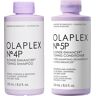 Olaplex No.4P Blonde Enhancer Toning Shampoo and No. 5P Blonde Enhance