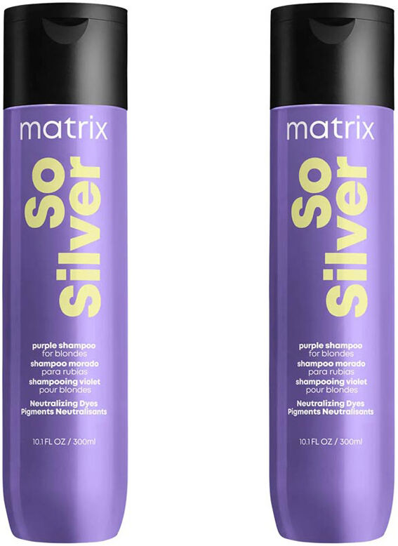 Matrix Total Results So Silver Purple Shampoo for Toning Blondes, Grey
