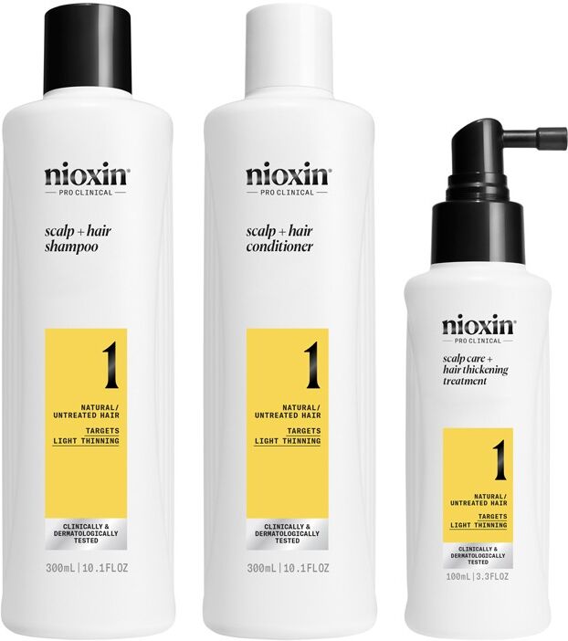 Nioxin Scalp + Hair Thickening System 1 for Natural Hair with Light Th