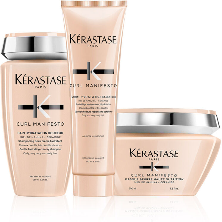 Kérastase Curl Manifesto Shampoo 250ml, Conditioner 250ml & Butter Ma