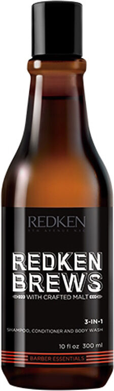 Redken Brews 3-in-1 Shampoo, Conditioner & Body Wash 300ml
