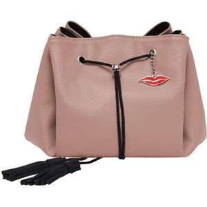 Donna May London Lay Flat Faux Leather Makeup Bag Blush Pink