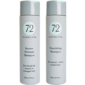 72 Hair Intense Moisture Shampoo & Nourishing Shampoo 250ml Duo