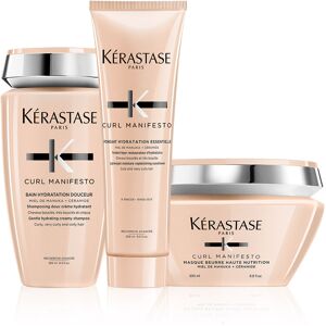 Kerastase Kérastase Curl Manifesto Shampoo 250ml, Conditioner 250ml & Butter Ma