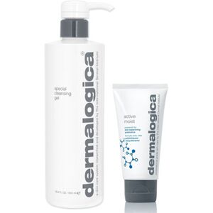 Dermalogica Special Cleansing Gel 500ml & Active Moist 100ml Duo